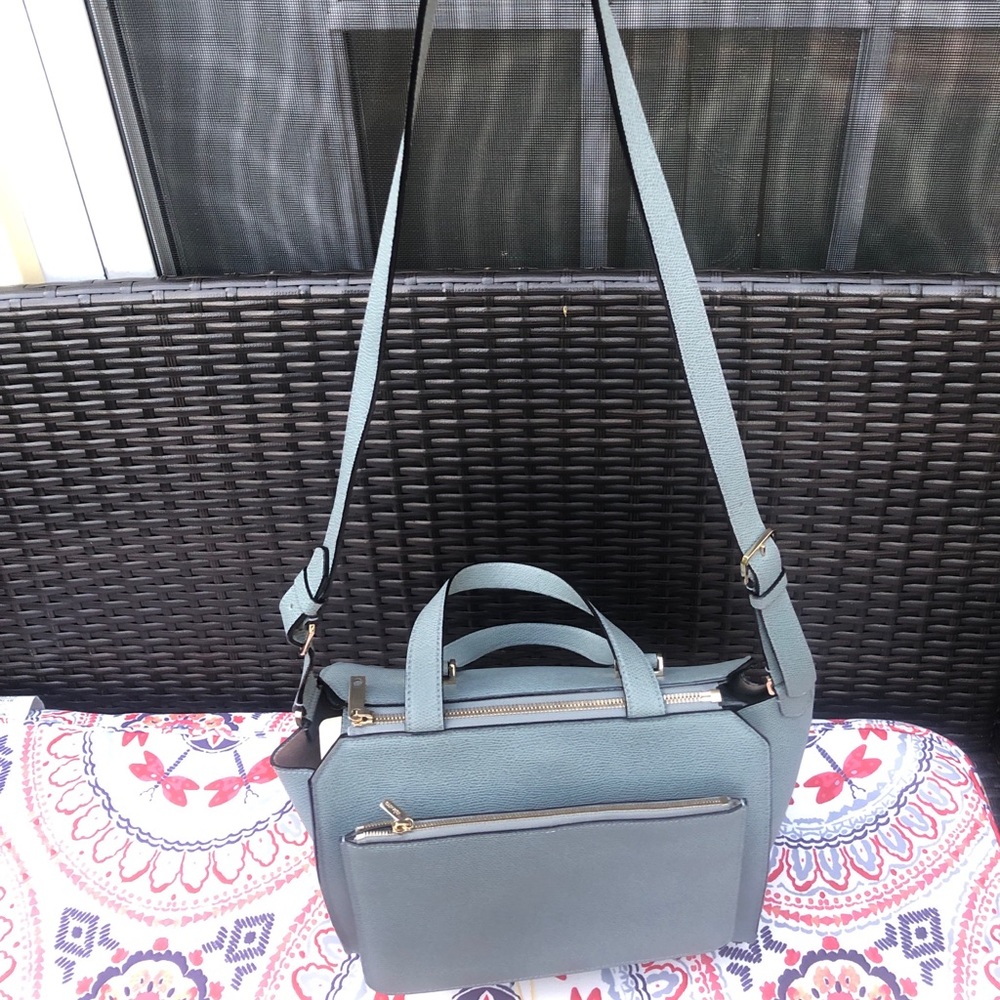 Valextra Medium Passpartout Smokey Blue Bag